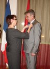 Remise de l'insigne d'Officier de l'Ordre Nationale du Merite à M. Pëllumb Nako